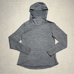 Columbia Thermal Hoodie Fleece lined Hooded Long sleeve top Women's Medium Gray